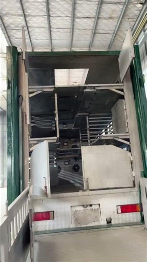 A truck hauling pigs