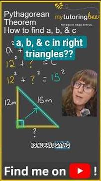 How to find a, b, and c to use in Pythagorean Theorem #algebra #geometry #math #mathhelp