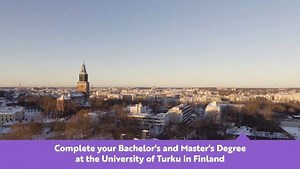 Complete your Bachelor's and Master's degree at the University of Turku in Finland – one of the world's top 1 % universities. Apply 8–22 January 2020. All our international degree programmes at the University of Turku are carefully planned to fulfil the most ambitious standards in their specific field of science. Our programmes cover a broad range of different subjects: from natural and biomedical sciences to education, ICT, business and social sciences. The best lecturers are chosen to challeng