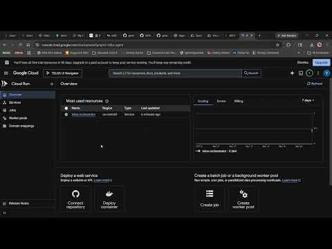 Revisions …hestrator – Cloud Run – TELOS UI Navigator – Google Cloud console Google Chrome 2026 03