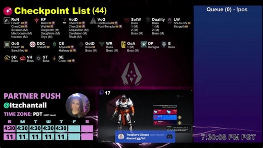 Destiny 2 Checkpoint Bot🎉// 🤖 @TravelersChosenTeam, @LuckBot9, @GuardianDownBot, @D2Chests, @DestinyCheckpoints