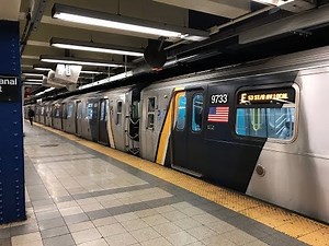 NYC Subway HD 60fps: Evening A, C, E, & F Train Action @ Canal Street (12/5/18)
