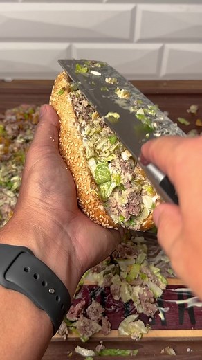 792K views · 9.8K reactions | Chopped Big Mac subs #bigmac #subsandwich | Ninjacue | Facebook