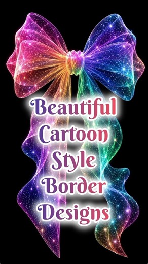 Cartoon Style Border Design for Project Front Page ✨Beautiful Drawing Ideas for Title Page Design