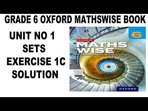 Oxford Maths Wise Book 6 , Unit No 1 Sets Exercise 1c Solved - Grade 6 - Maths Wise