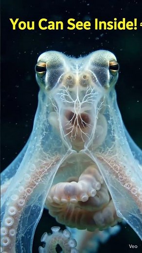 👻🐙 Imagine seeing an octopus that’s almost invisible. #GlassOctopus #deepsea