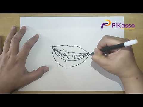 How to Draw a Braces Easy step by step