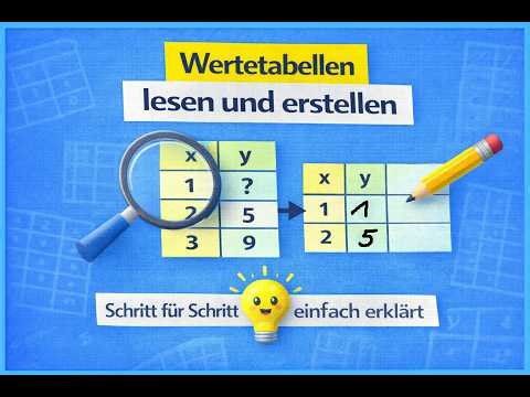 Wertetabellen lesen und erstellen | Schritt für Schritt erklärt
