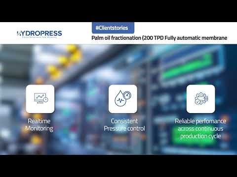 Palm Oil Fractionation – 200 TPD Fully Automatic Membrane Filter Press