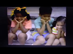 Sesame Street -- 6 Kids leaning on each other with their Elbows & Knees