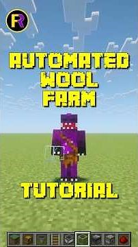Easy AUTO WOOL FARM in 2 Minutes 🐑⚡ (Minecraft Tutorial)