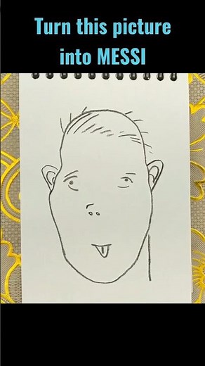 How to turn this into LIONEL MESSI #draw #drawing #messi #lionelmessi #football #ballondor #soccer