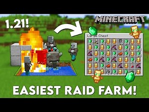 Minecraft 1.21 EASY RAID FARM TUTORIAL! | Java & Pe Emerald Farm Totem Farm 2024