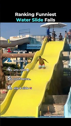 Ranking Funniest Water Slide Fails