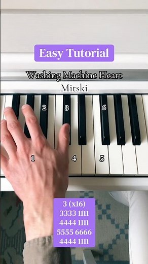 Washing Machine Heart 🔥🎶 #piano #tutorial