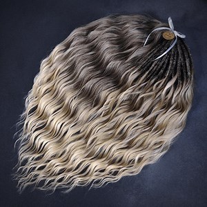 Ombre Blonde Wavy Dreadlock Extensions: Crochet Synthetic Double Ended Dreads - Etsy