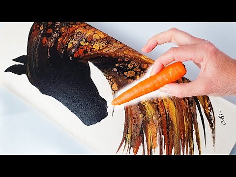 BEAUTIFUL Horse Swipe Painting YOU Can Try! | AB Creative Tutorial