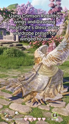 I knew Dawning Heartlight’s wings wouldn’t flap (no wings flap outside the ones actually made for floating abilities) but I got creative! #infinitynikki #infinitynikkigameplay #goldendust