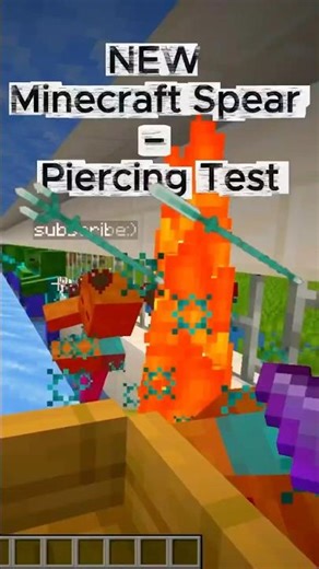 NEW Minecraft Spear – Insane Piercing Test #minecraft #gaming #memes #MinecraftSpeedrun #Speedrun