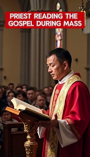 📖 Priest Reading the Gospel During Holy Mass | Word of God and Catholic Faith