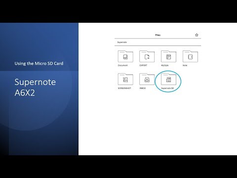Supernote A6X2: Using the Micro SD Card