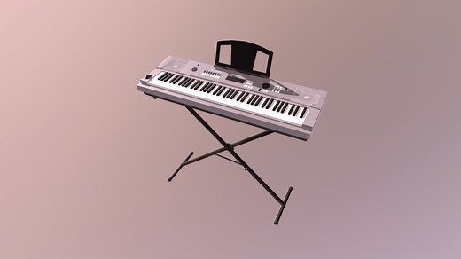 Piano Keyboard and Stand - 3D model by portwindyroad