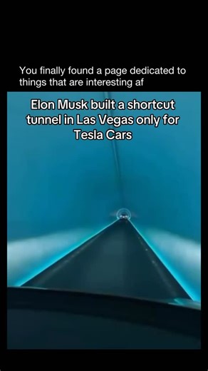 Interesting AF on Instagram: "The Tesla tunnel in Las Vegas, officially called the Las Vegas Convention Center (LVCC) Loop, is an underground transportation system built by Elon Musk’s company The Boring Company. It consists of narrow tunnels beneath the convention center where Tesla vehicles drive passengers between different halls, helping them avoid long walks across the massive complex. Instead of trains or autonomous pods, the system uses modified Teslas driven by human operators, traveling