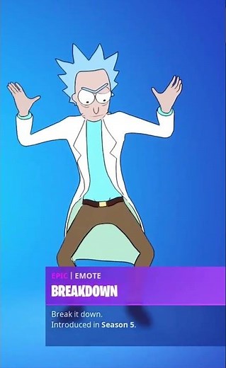 BREAKDOWN - RICK SANCHEZ SKIN Showcase Fortnite Dances Emotes! (Fortnite x RICK AND MORTY)