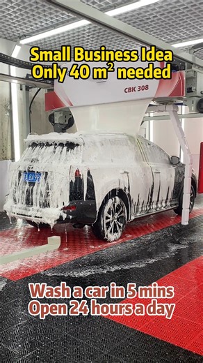 A touchless car wash machine that requires only 40㎡ for installation and operates unattended.#carwash #carwashing #carclean #carcleaning #autocarwash #touchlesscarwash | Liaoning CBK Carwash Solutions Co., Ltd.
