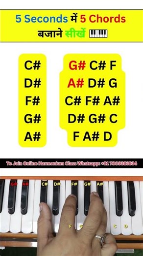 5 Seconds में 5 Chords बजाने सीखें #chords #pianotutorial