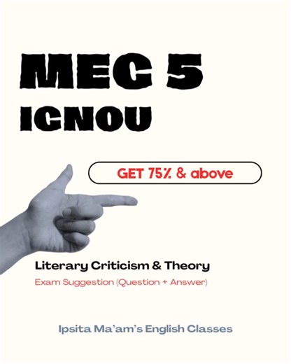MEG 05 Literary Criticism & Theory | Important Questions & Notes | TEE December 2025 #ignou