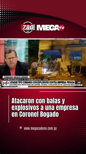 780 AM on Instagram: "ATACARON CON BALAS Y EXPLOSIVOS A UNA EMPRESA EN CORONEL BOGADO | ➡El Crio. Benicio Méndez, jefe de la Comisaría 6° de Coronel Bogado, explicó que un grupo de delincuentes atacaron una empresa que se dedica a la producción de arroz, aceite, entre otros productos. ➡Señaló que redujeron a los policías e ingresaron al lugar tras colocar explosivos en la pared. Al salir, abandonaron los vehículos a metros del lugar. 🗣"Lo raro es que no se llevó nada. Según representantes de la