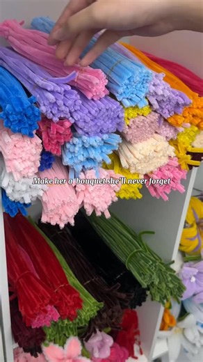 Pipe cleaner floral gifts & DIY Kits 💐 on Instagram: "From fuzzy wires to blooming flowers 💐 It’s not magic, it’s love and patience 🩷 Wanna make your own? Pick a Kit and be our Craftimate ✨ __ DIY Kits from Craftimate by Elle Blooming Grab it in bio link 🔗 #handcrafted #gifts #lovegifts"