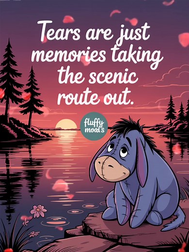 Tears are just memories ❤️❤️ . . #fluffymoods #eeyore #love #moments #momoriesforlife #missingperson #feelgood | Fluffy Moods