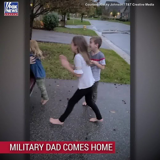 A clever mom arranged a soldier surprise for her kids when she learned their military dad was coming home. | Fox News