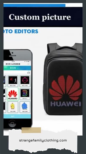 LED Display Backpack Business Travel 15.6 Inch Laptop Backpack Men DIY Smart Backpack School Back...