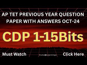 AP TET Previous year question paper with Explanation Oct-24 |AP TET 2025| AP TET Model paper
