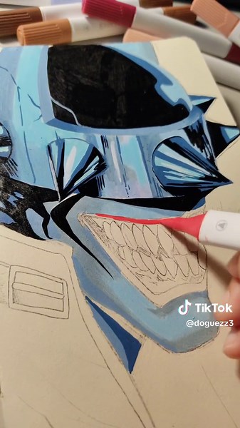 The Batman Who Laughs Acrylic Markers Drawing Tutorial