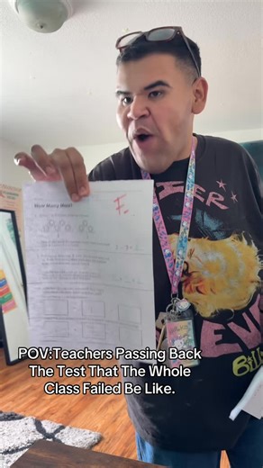 Jesus. on Instagram: "Teachers Passing Back The Test That The Whole Class Failed Be Like!! Ya’ll Who Remembers How Silent And In Trouble The Class Will Get ? 😭😂 #school #teacher #class #test #reels #explorer #comedy ."
