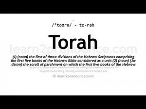 Torah pronunciation and definition