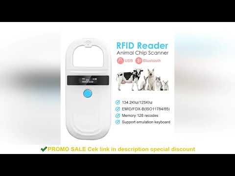Handheld 134.2KHz 125kHz Animal RFID Reader Pet Cat Dog Microchip Scanner FDX-B Glass Chip USB/Bluet