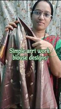 simple maggam work blouse designs....