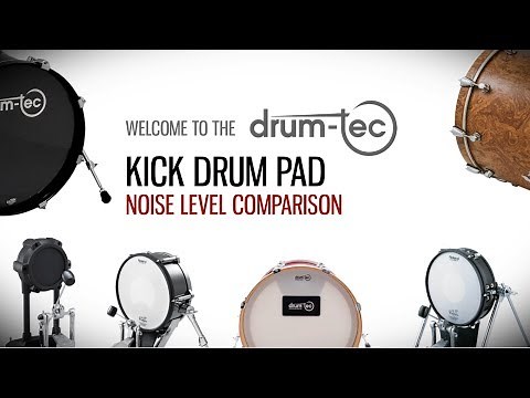 Roland KD-A22, KD-140, KD-120 & KD-9 noise level comparison with drum-tec bass drum pads