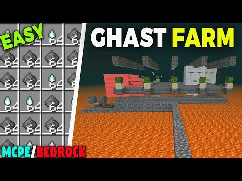 EASY GUNPOWDER AND GHAST TEAR FARM | MCPE/BEDROCK EDITION