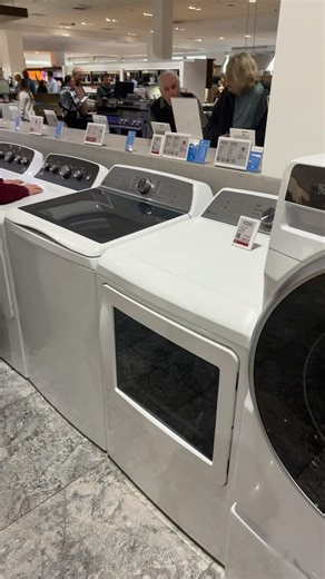 GE General Electric profile top load washer and electric dryer white