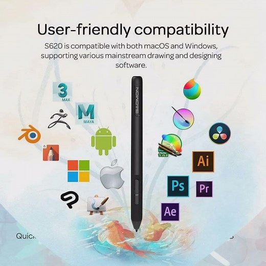 Gaomon S620 graphic tablet with 8192 pen.