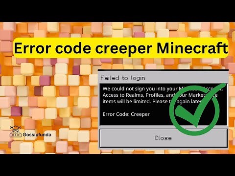 Error code creeper Minecraft - How to fix