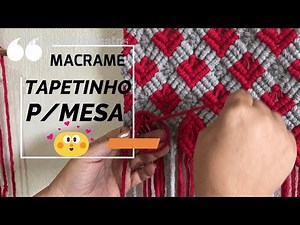 Tapete para mesa em MACRAMÉ - passo a passo