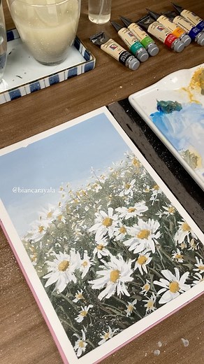 Bianca | Watercolor | Link on bio for free Gouache Landscape Class 🤍 @silverbrushltd silversilk88 brushes @industriamaimeri gouache @paulrubensart HP paper . . .... | Instagram