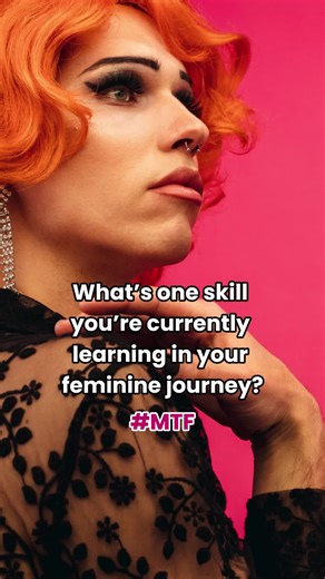 What's one skill you're currently learning in your feminine journey? 🌸 #crossdressing #mtf #transgender #maletofemale #mtftransgender
